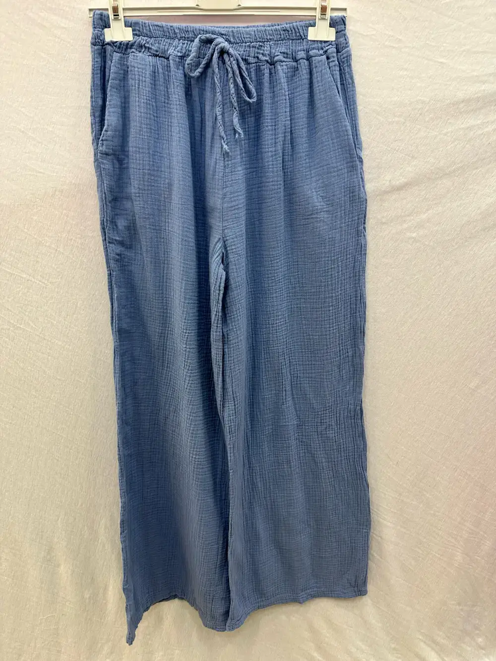 Mimi & Gogo - Wholesale Pants - Women's - Cotton gauze pants with pockets @5375_PGazePoches10