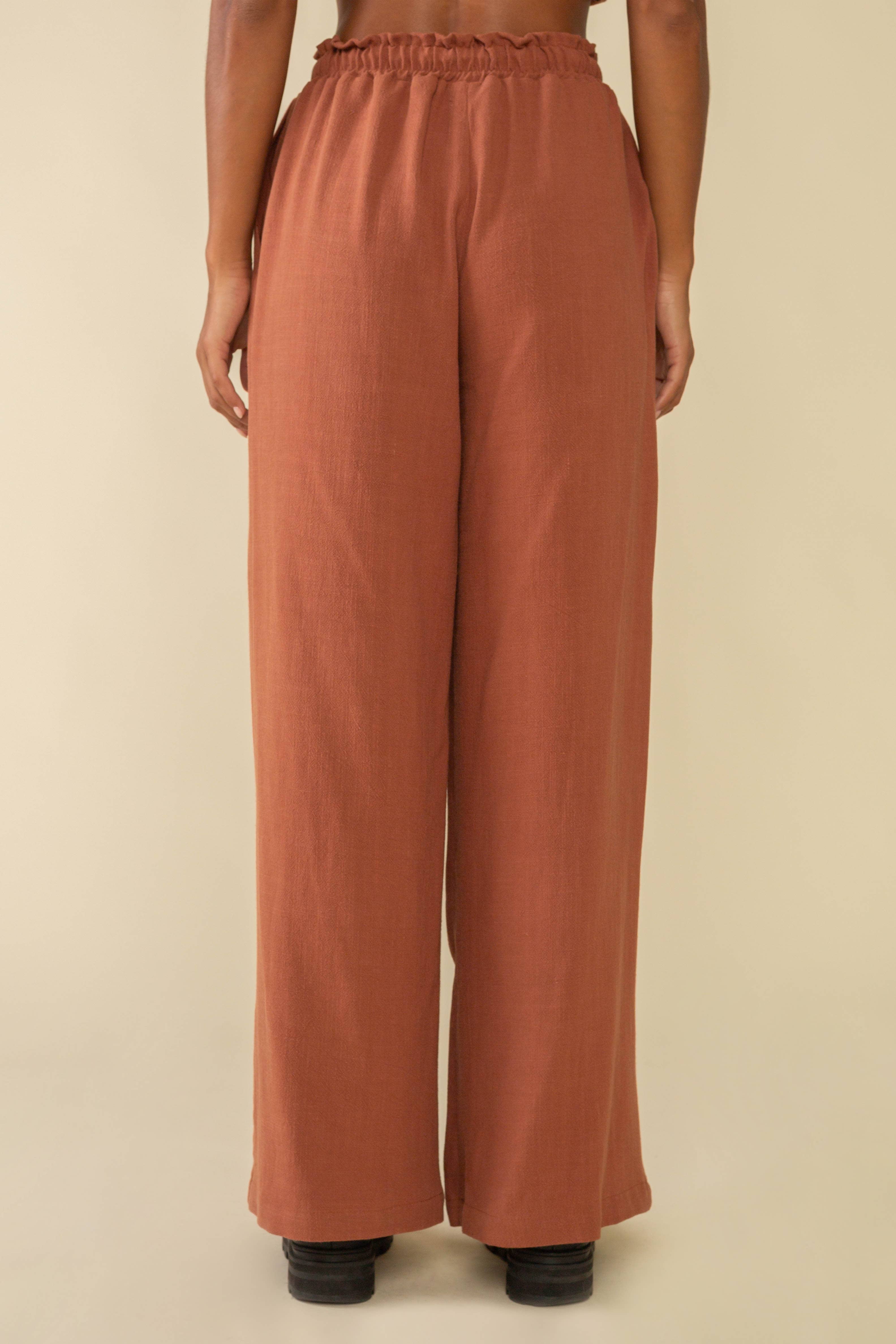 NLT - Wholesale Pants - Women's - Cove Linen Pant | Wide Leg Full Length3