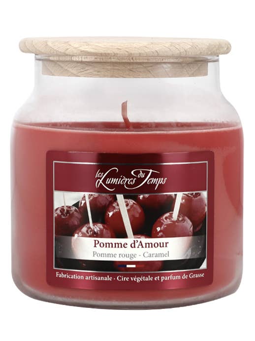 Colored Wax Candle 430 g Candy Apple for wholesale by Les Lumières du Temps