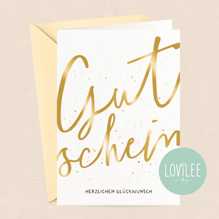 Cartão-presente Gold | Cartão-presente dobrável | N.º GGK-S1-03 por atacado de LOViLEE