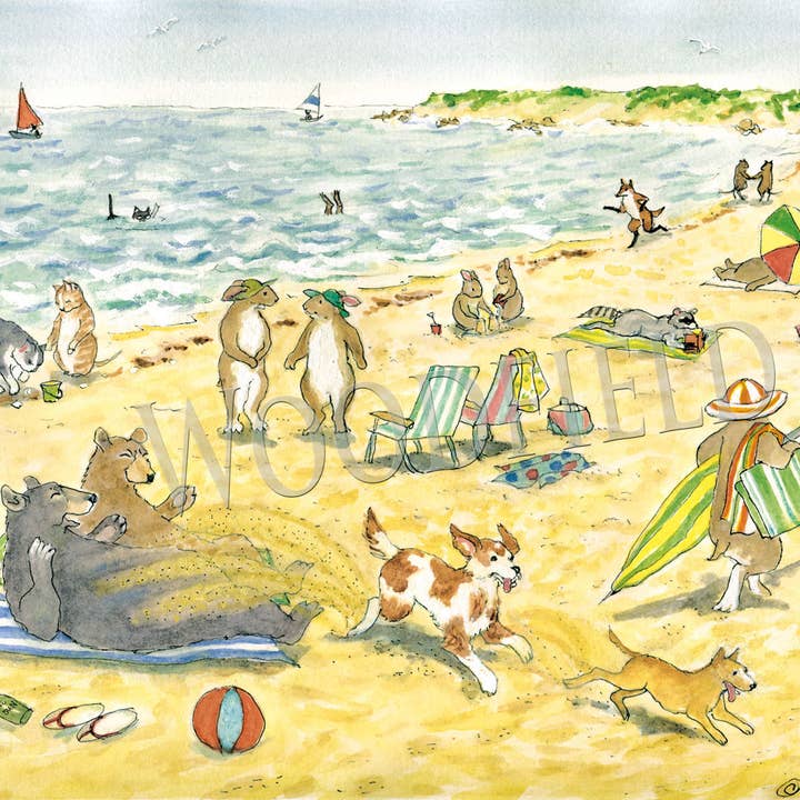 #406 - Sea Lovers Notecard for wholesale by Woodfield Press