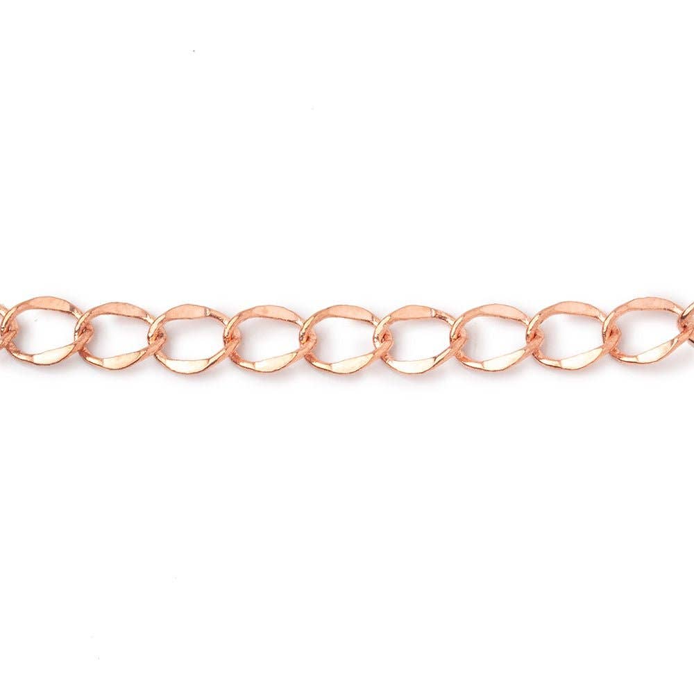 Beads of Cambay – Colar de elos e correntes por atacado – 3 Pés - Corrente de Link Oval Twist banhada a Ouro Rosa 4mm1