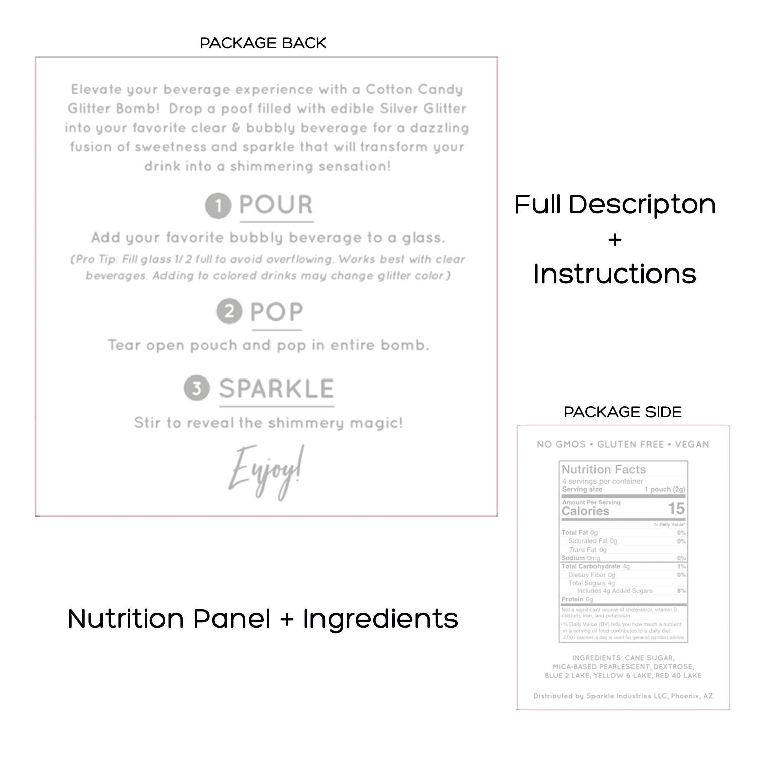 The Glitter Lab - Wholesale Elixir - Silver Drink Glitter Bombs for Cocktails, Mocktails & Bubbly4