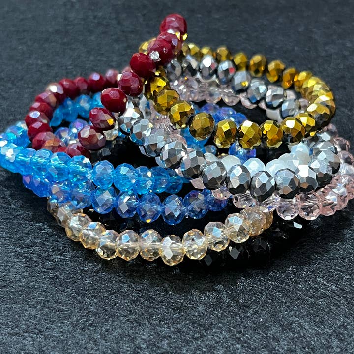 Loli - Wholesale Beaded Bracelet - Stretchy Bracelet | Crystal Stretchy Bracelet | 15 Color Mix18