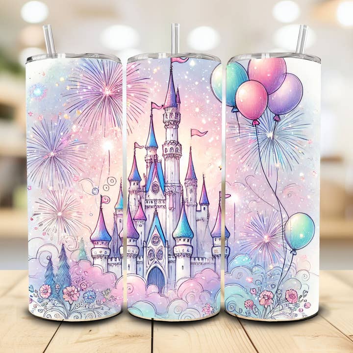 Bicchiere Magic Castle, 20 oz. Acciaio Inossidabile per la vendita all'ingrosso da parte di Stencil Art Canada