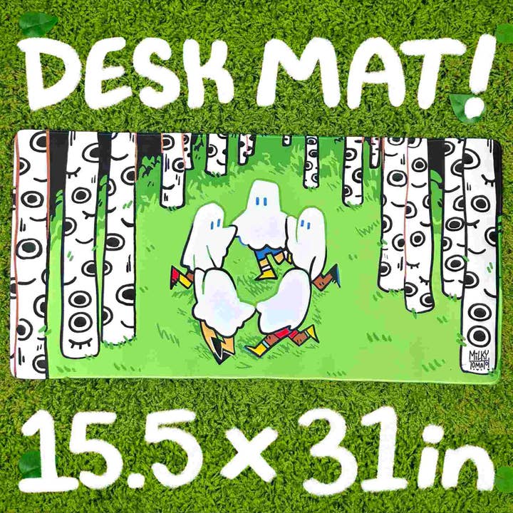 Forest Ghost Desk Mat! for wholesale by Milky Tomato