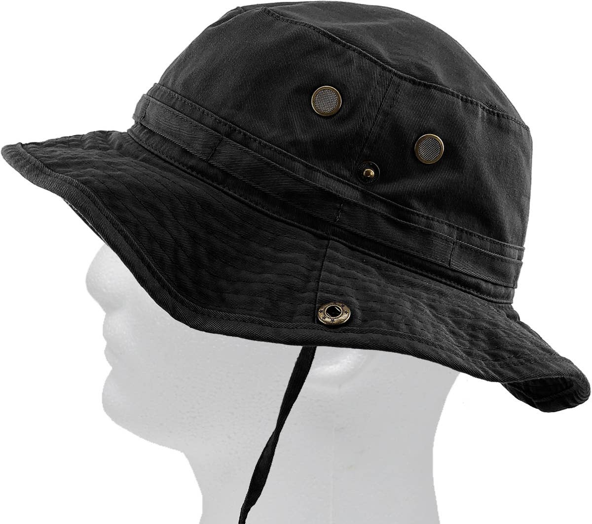 KBETHOS - Wholesale Bucket hat – Unisex - Solid Boonie Hat With String (Fitted)0