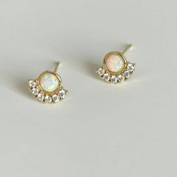 Tramps+Thieves - Wholesale Stud/Post Earrings - Naya Opal Stud Earrings