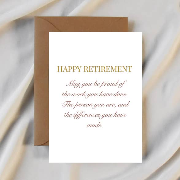 Happy Retirement Card for wholesale by Party Collective