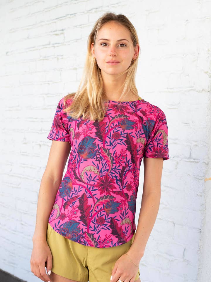 Oakland Kortärmad (rosa tryck) för wholesale av Relay Active