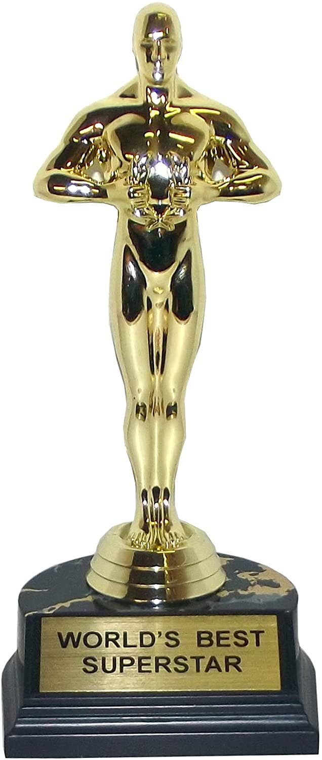 AAHS Enterprises - Wholesale Decorative Figurine - Trophy - World's Best Superstar - Gold - (7 inches)0