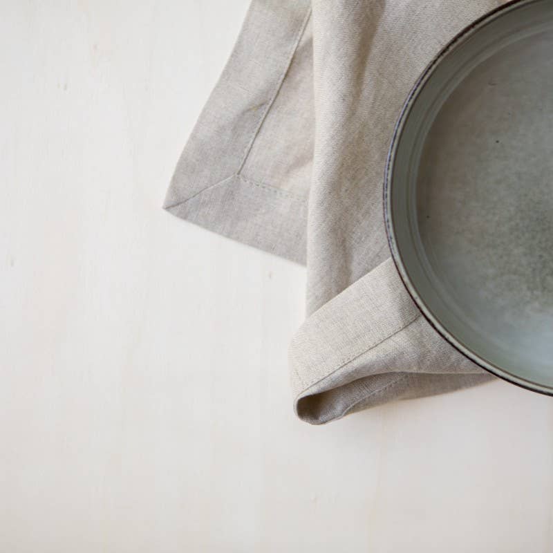 Gabrielle Paris - Vente Serviettes de table en tissu - Serviette de table en Lin Lavé Uni1
