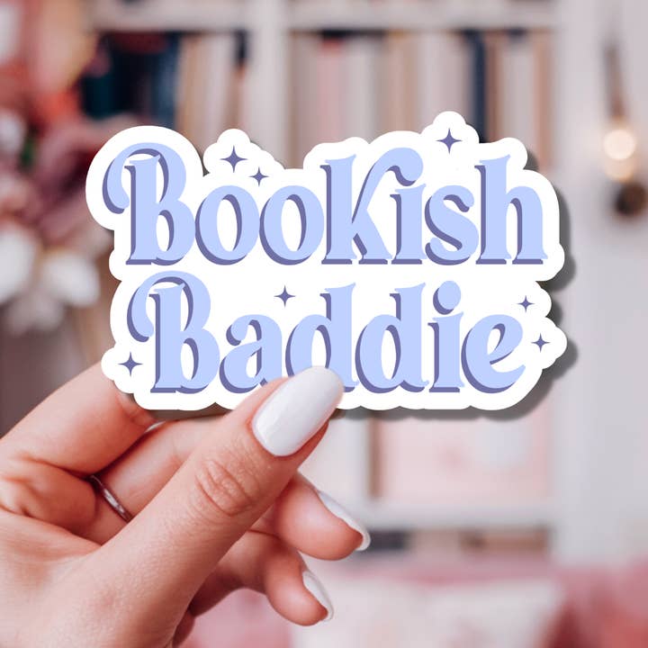 Bookish Baddie Sticker for wholesale by Indie Heart Studio