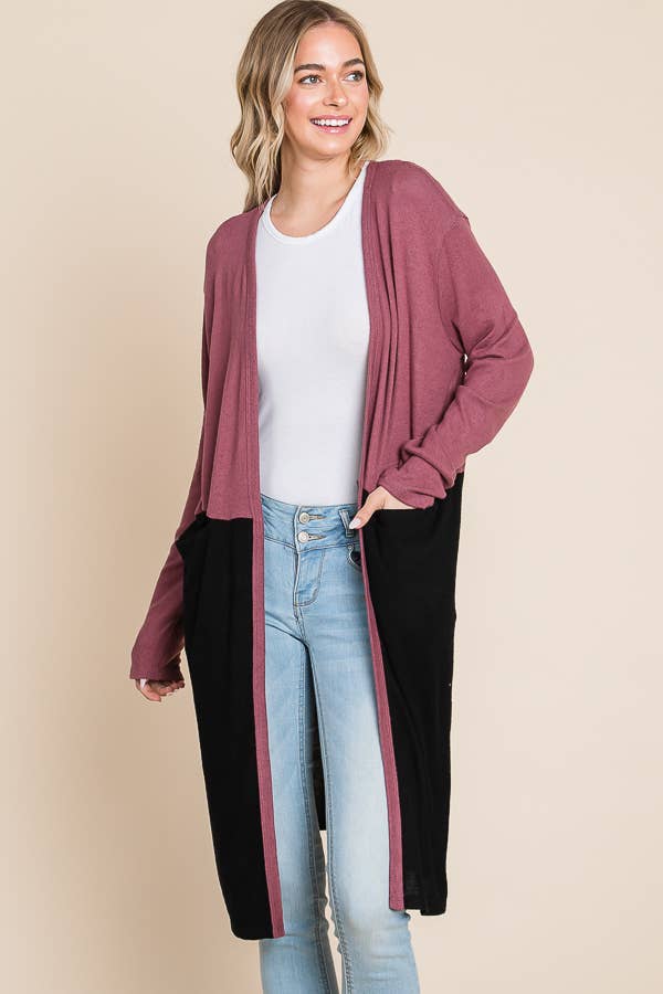 Culture Code – Engroshandel Cardigan - Dame – CHD1348LA - FARVEBLOK HALV DUSTER12