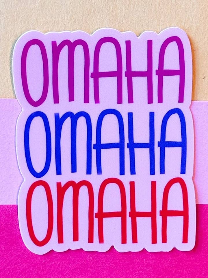 Omaha Omaha Omaha | Laptop klistermärke för wholesale av Courtney Going Places
