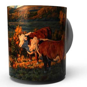 Highland Cow Ceramic Car Coasters Stoneware Cup Holder -  in