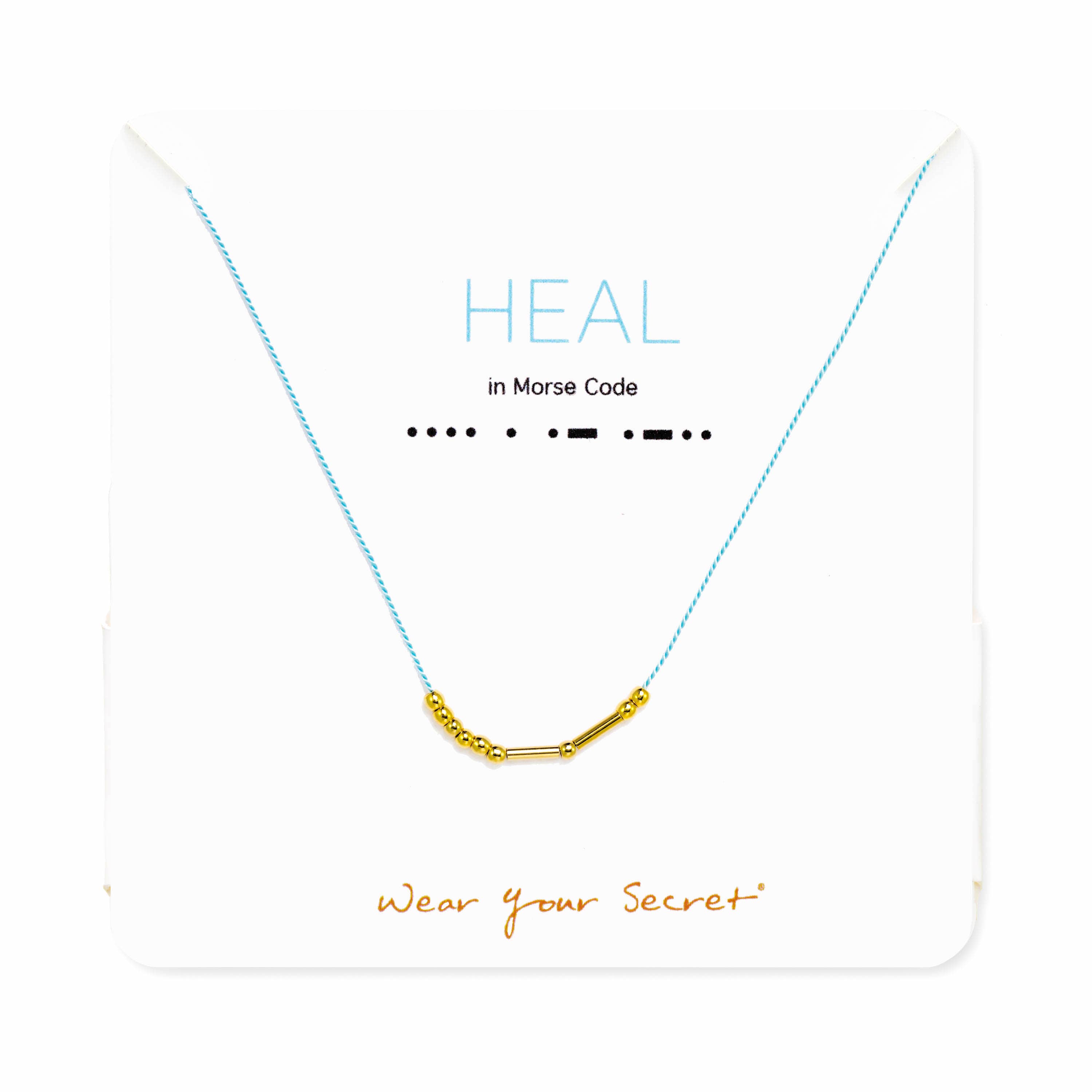 REMOVED BRAND - Wholesale Link & Chain Necklace - "Heal" Morse Code Jewelry0