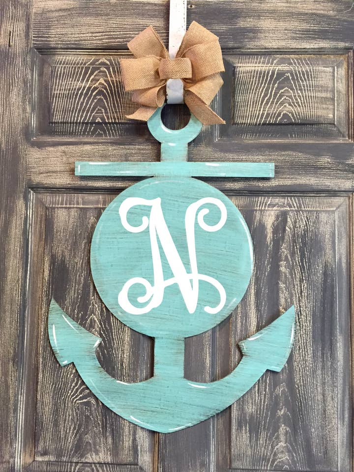 Anchor Initial Door Hanger for wholesale by Steel Southern Designs