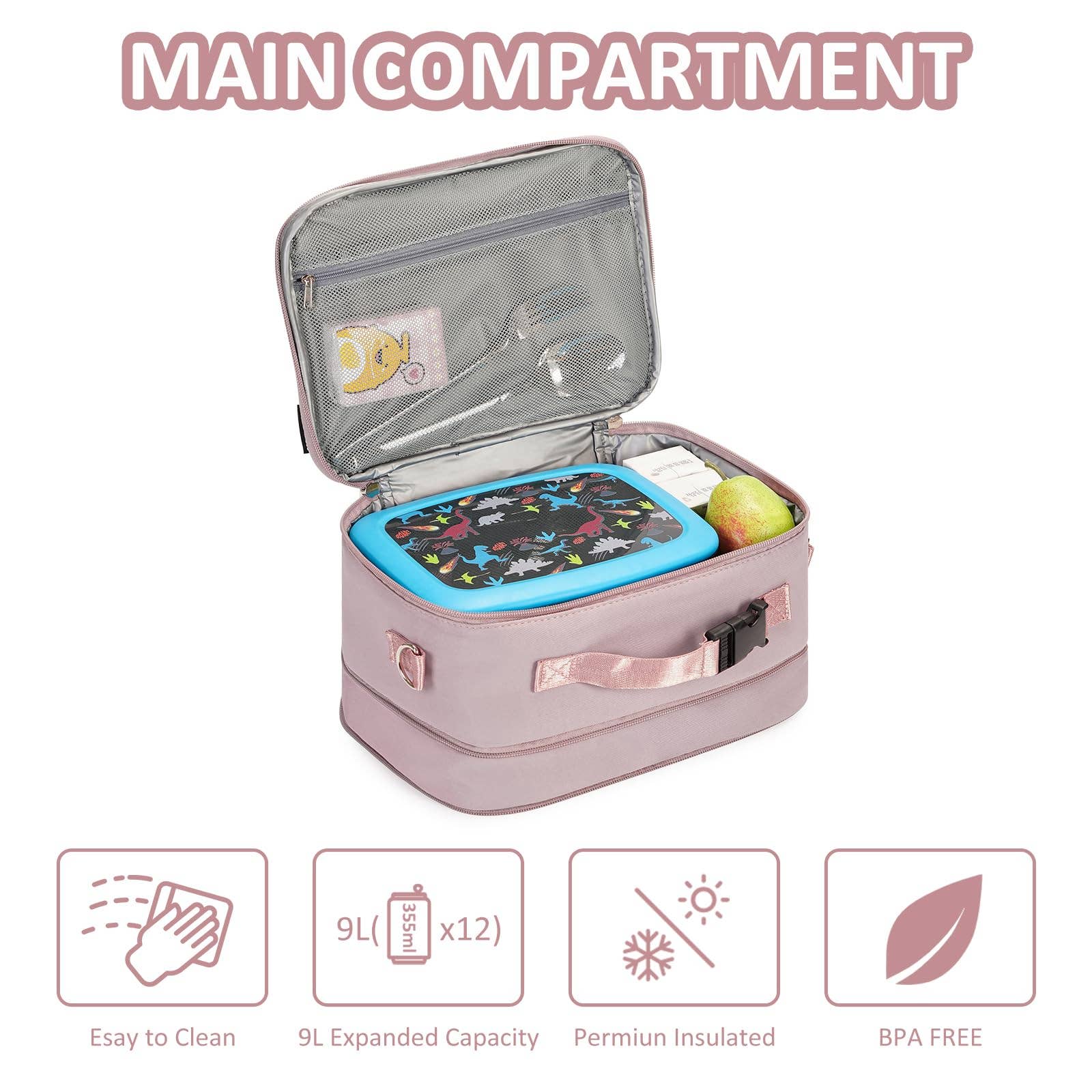 wandf – wholesale Lunch bag/box – Kids – Insulated Lunch Tote Bag Kids Expandable Lunch Box WF704837