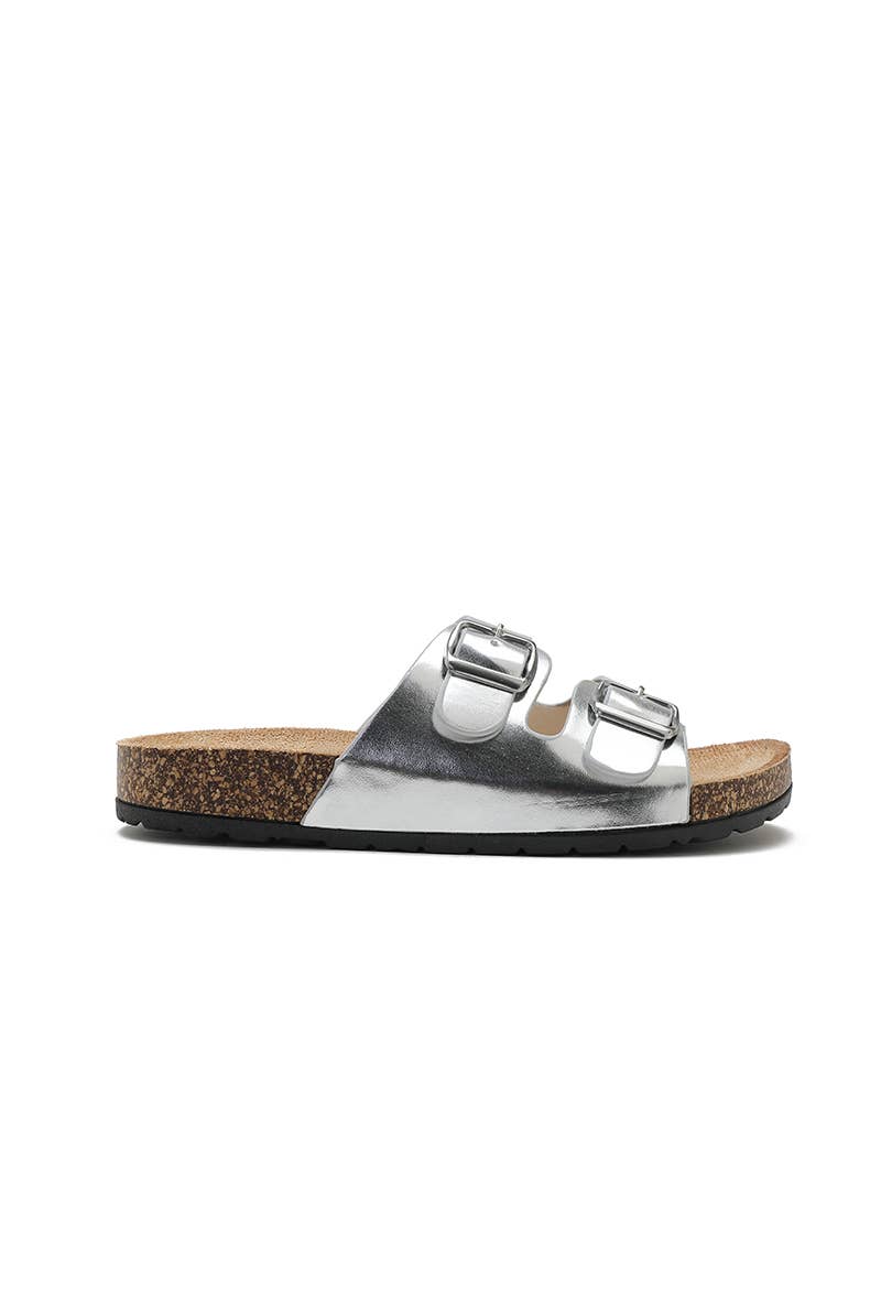 Joia Paris - Wholesale Sandaal - Dames - platte sandaal met dubbele band en verstelbare gesp W-1296