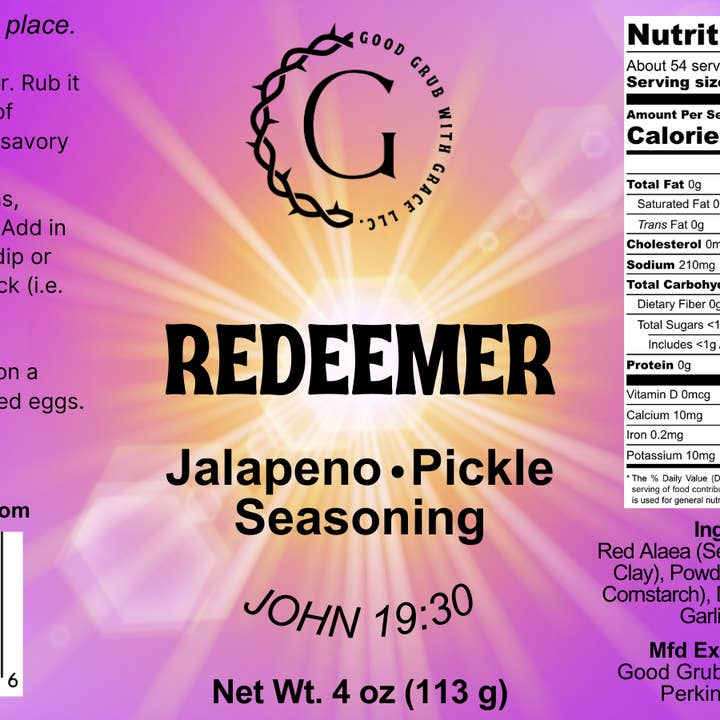 Good Grub with Grace LLC. - Wholesale Dried Spice Mix - Redeemer4