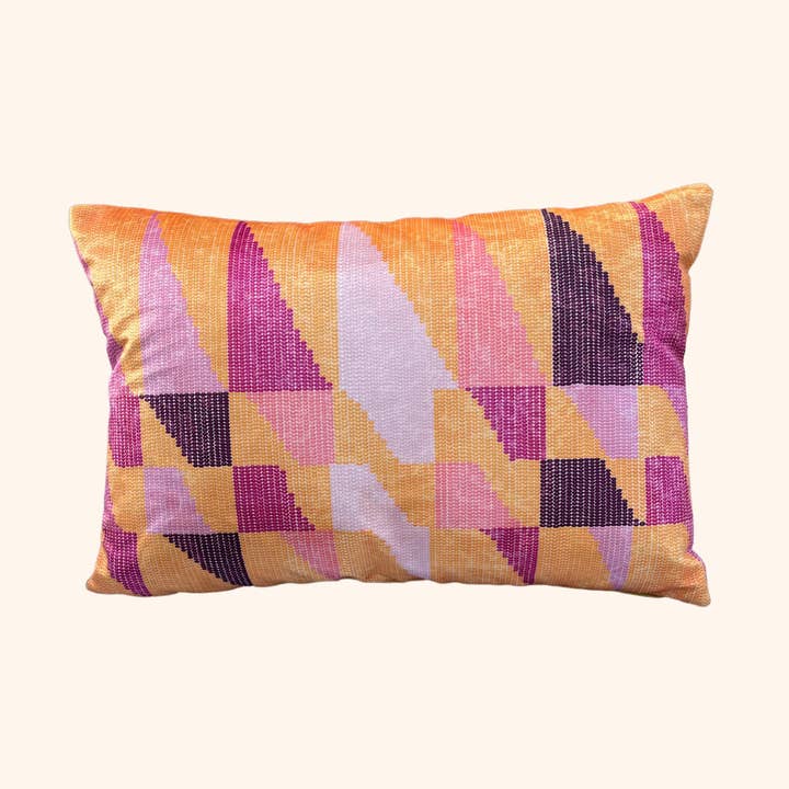 Uju cushion - in Gold and in Blue for wholesale by Amechi