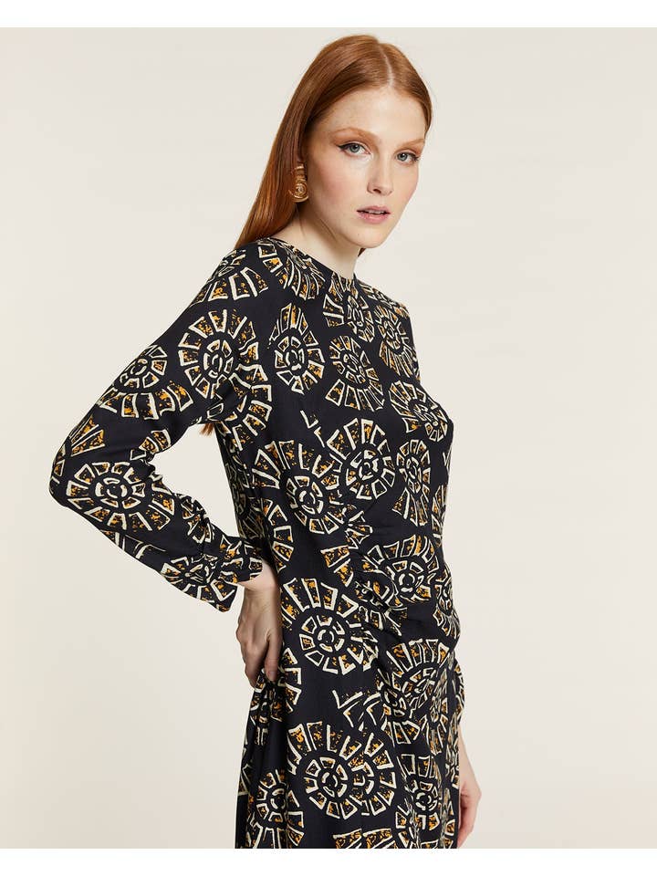 Pepaloves - Wholesale Dress - Women's - VESTIDO CARACOLAS RECTO CON FRUNCIDO3