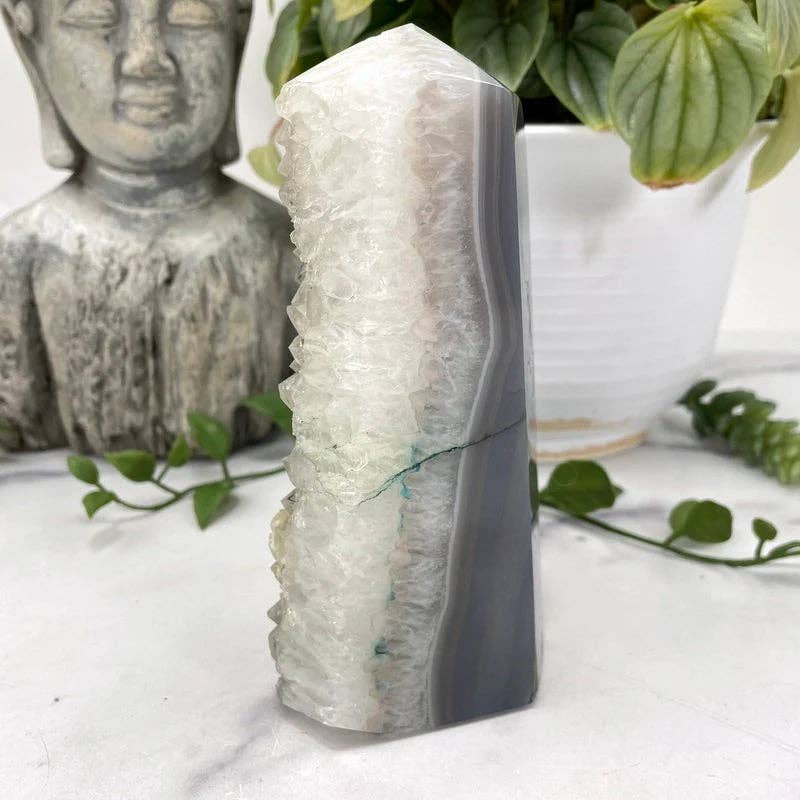 Rock Paradise - Wholesale Spiritual Stone/Crystal - Agate Druzy Polished Crystal Point - OOAK4