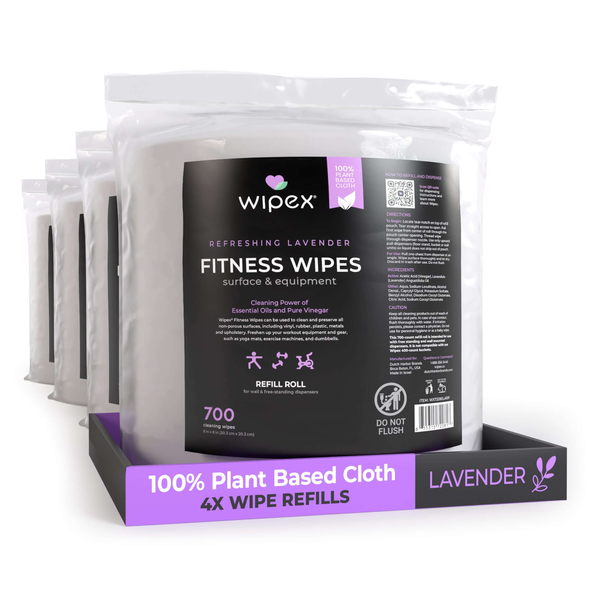 Wipex - Wholesale All-Purpose Cleaning Wipes - Wipex 700 Plant-Based Gym Wipes Bulk Refill Roll | Natural Fitness Equipment Wipes5