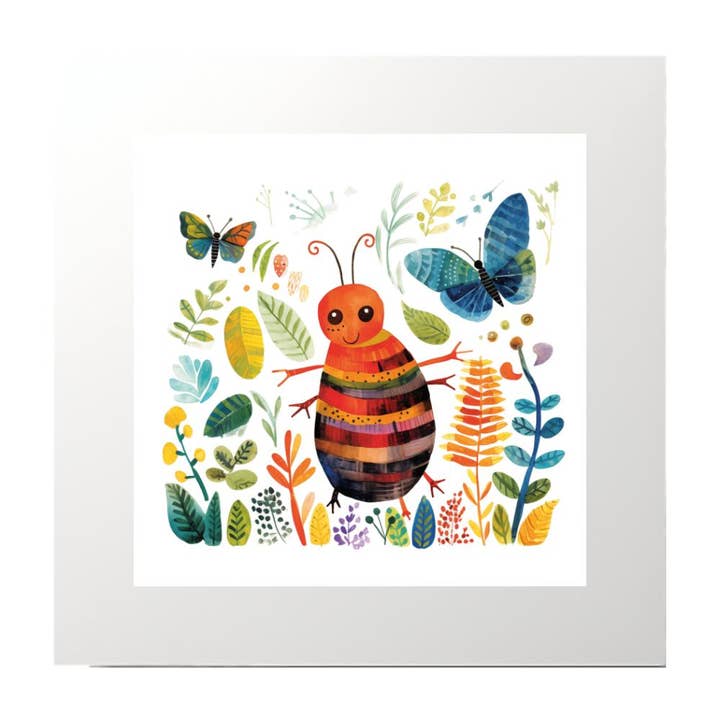 Children's Insect Block Tone Art Print for wholesale by Artificial Ink