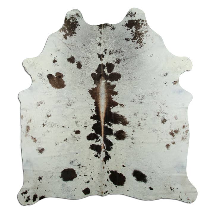 Tappeto in pelle di mucca - L215 x P185 cm - bianco marrone scuro per la vendita all'ingrosso da parte di Livarto UG (haftungsbeschränkt)