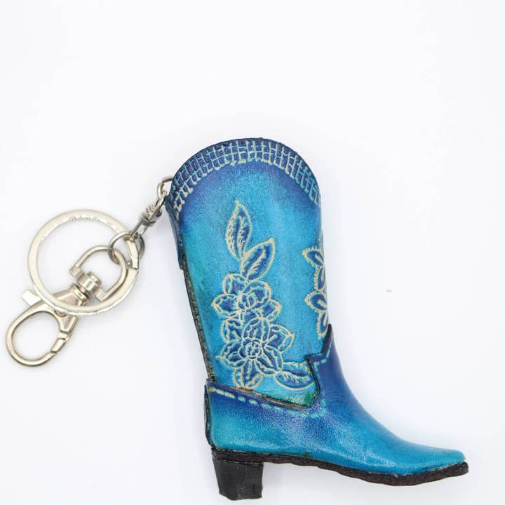 Sunflower Handmade leather inc - Wholesale Keychain - Women's - Handmade Leather Cowboy Boot Keychain Charm5