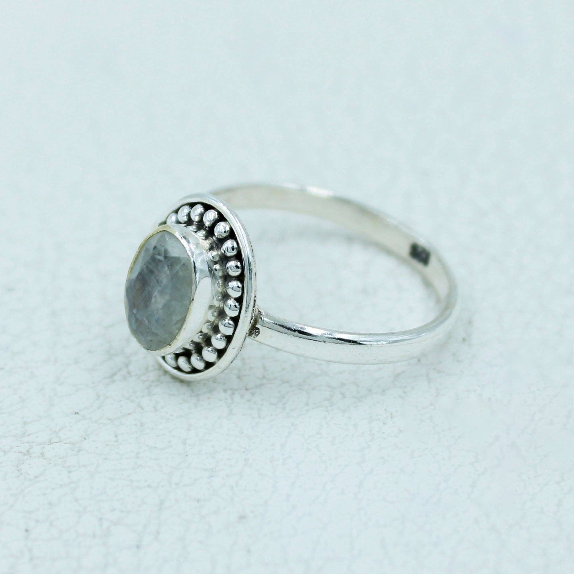 Silvex Jewelry - Wholesale Single Stone/Solitaire Ring - Moonstone Delicate Ring, Gift for Her3