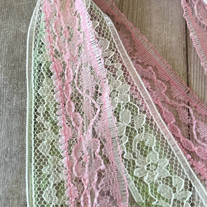 Open Window Studios - Wholesale Tassel Earrings - Pastel Pink Christmas Lace Tassel Earrings1