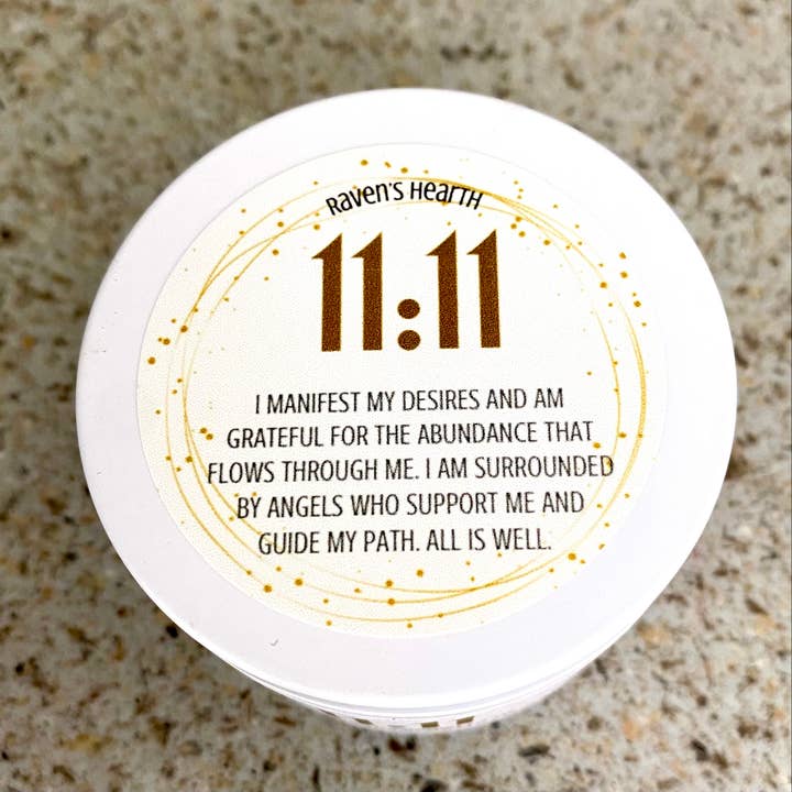 Raven’s Hearth - Venta al por mayor Vela aromática de viaje - 11:11 Vela | Madreselva y Jazmín | Número de Ángel | 113 g4