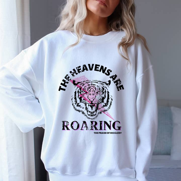 "The Heavens are Roaring" Graphic Sweatshirt for wholesale by Urban Edge Co.
