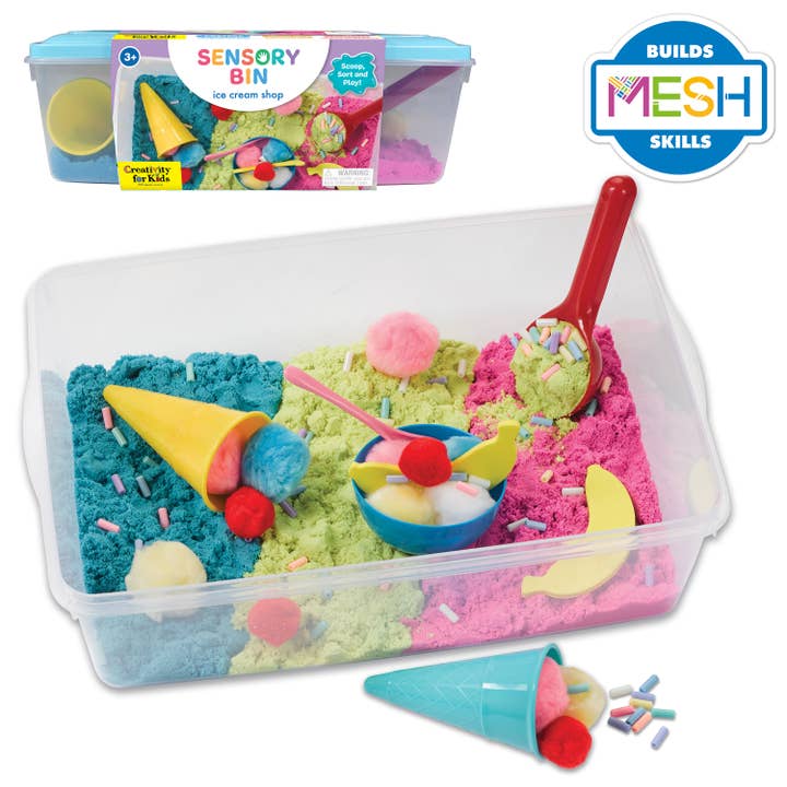 Faber-Castell / Creativity for Kids - Wholesale Toy Set - Kids - Sensory Bin Ice Cream Shop Activity Bin for Kids