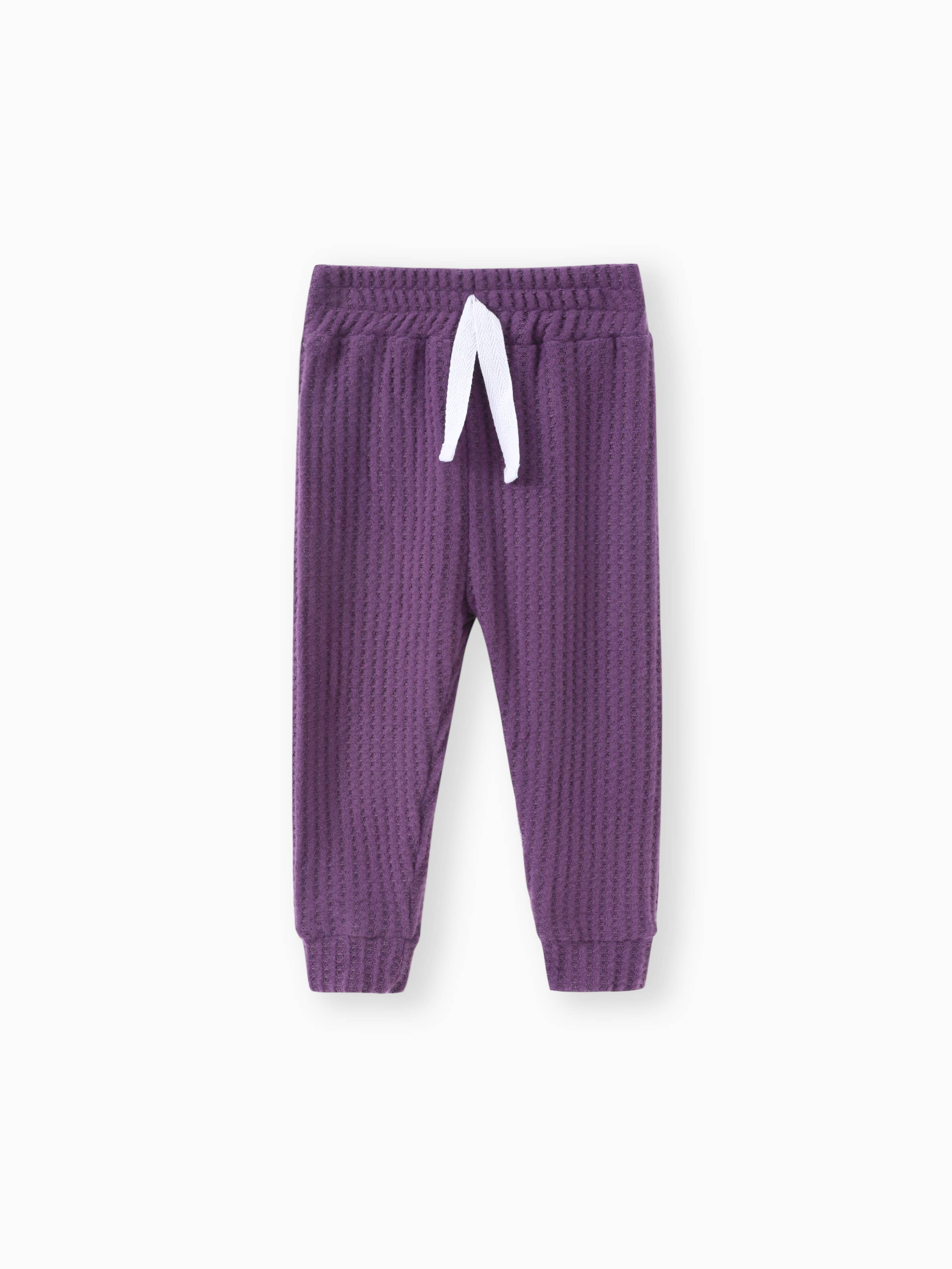 PatPat - Wholesale Clothing Set - Baby - 2pcs Solid Waffle Long-sleeve Baby Set20