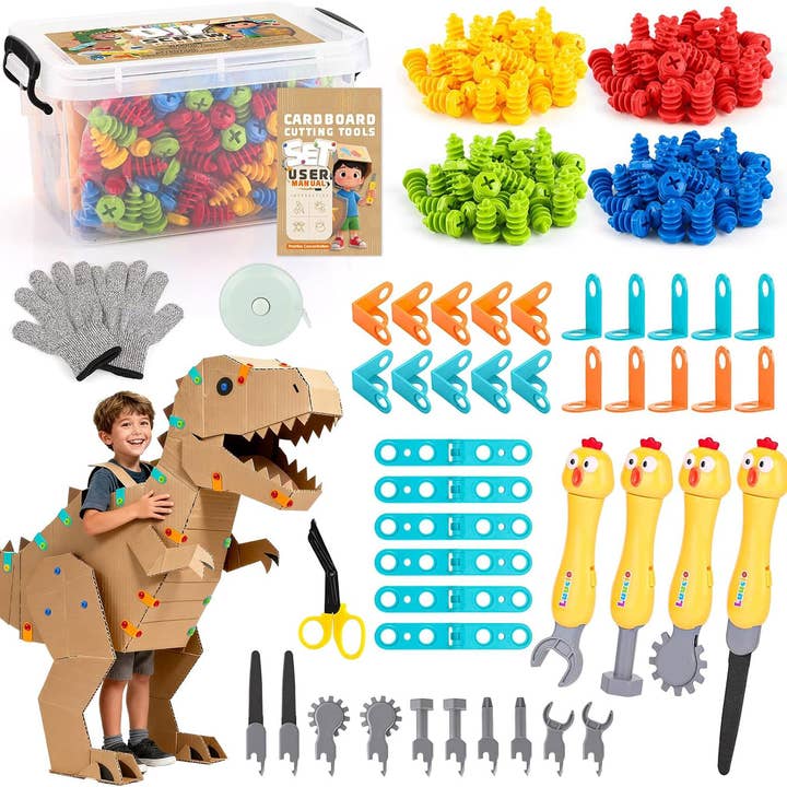 Cardboard Construction Kit – High Configuration (214 Pieces) for wholesale by Rainbow Sweets