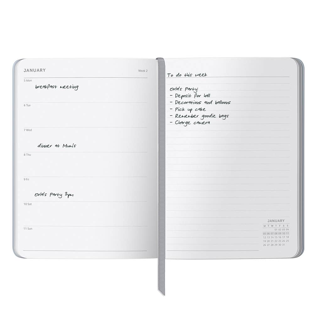 Busy B – wholesale Journal/diary – 2026 Diary | Everyday Weekly Planner Diary |Grey3