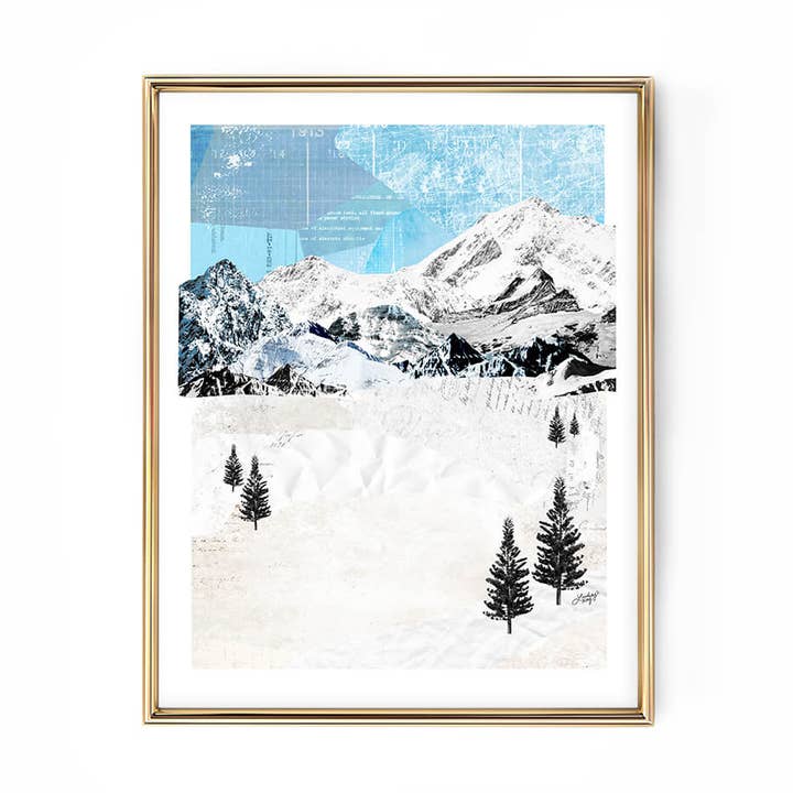 Mountain Landscape Collage - Art Print for wholesale by Lindsey Kay Collective