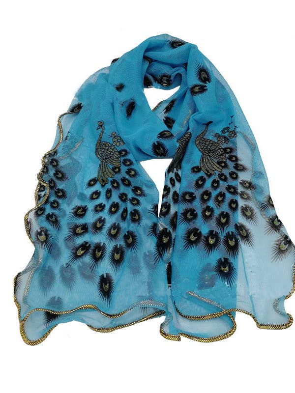 Peacock Flocking sjaal S0168 voor wholesale door Ole