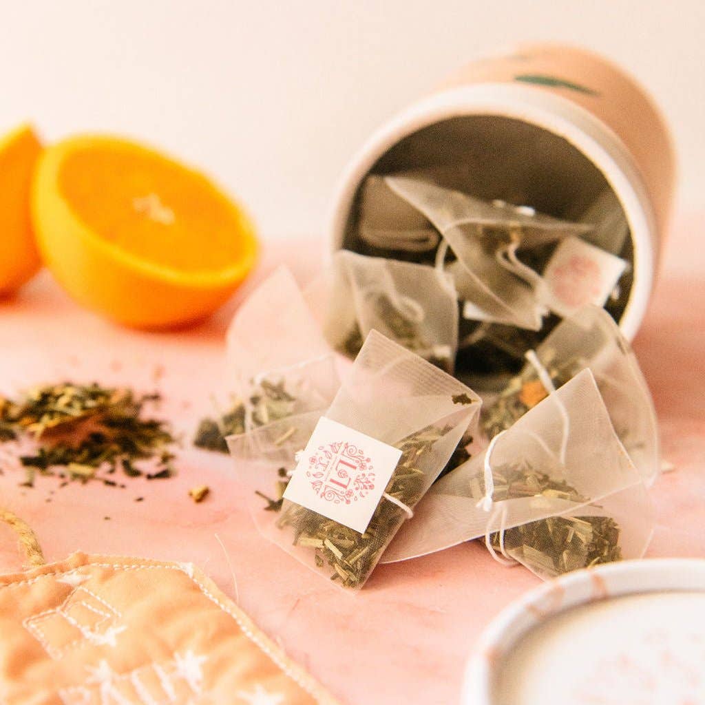 Leaves of Leisure - Vente Sachets de thé - Thé de Bain – Thé Vert, Citronnelle & Mandarine (15 Sachets)3