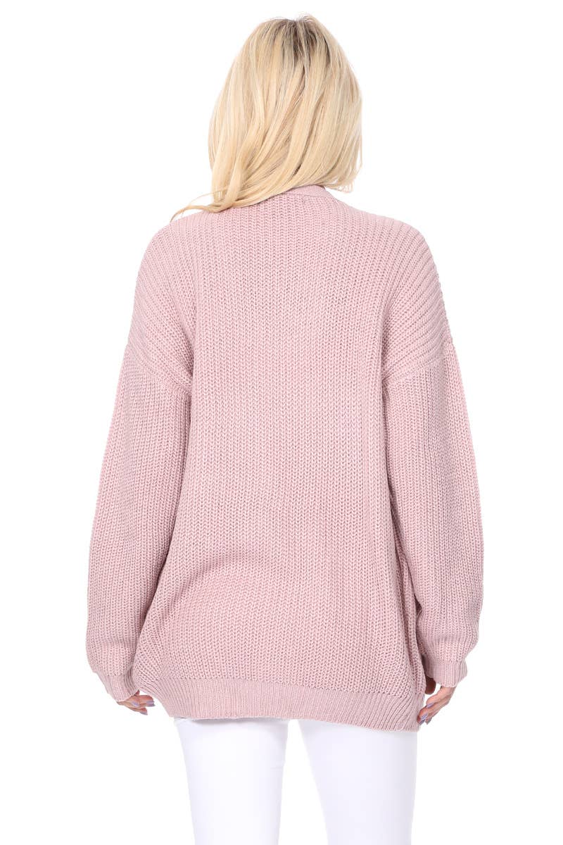 Mak – wholesale Cardigan – Women’s – Women's Waffle Knit Open Front Sweater Cardigan HK824623