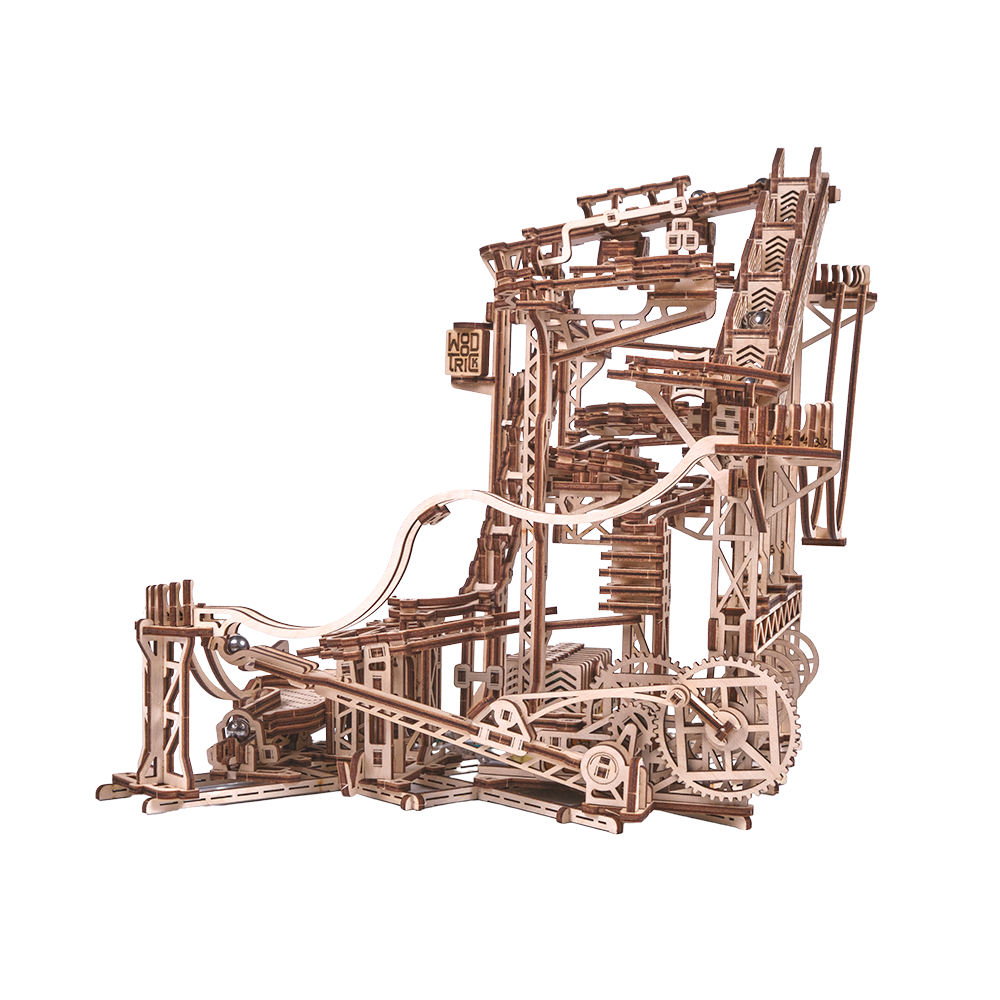 WoodTrick - Wholesale DIY Craft Kit - Wood Trick Spiral Marble Run Wooden 3D Mechanical Model Kit1