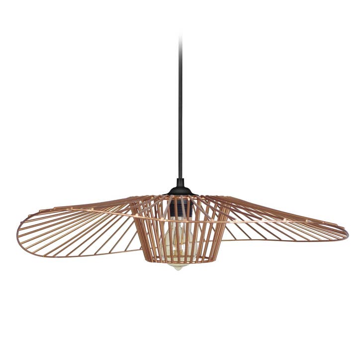 Tosel Shop - Wholesale Chandelier/Hanging Light - LADY MAE - Geometric Copper Metal Suspension