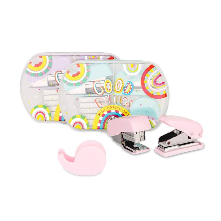 Trendhaus – wholesale Skolmaterial - Barn – GOOD FEELINGS kontorsset, 3-pack i olika färger2