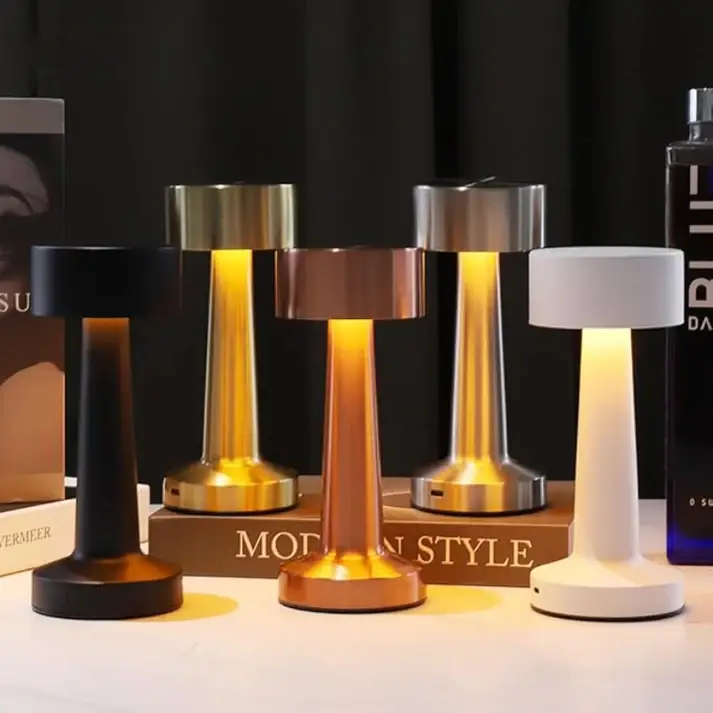 Kiyo Home - Vente Lampes d'appoint/de bureau - Lampe de table LED sans fil | Lampe rechargeable | 3 modes d'éclairage0