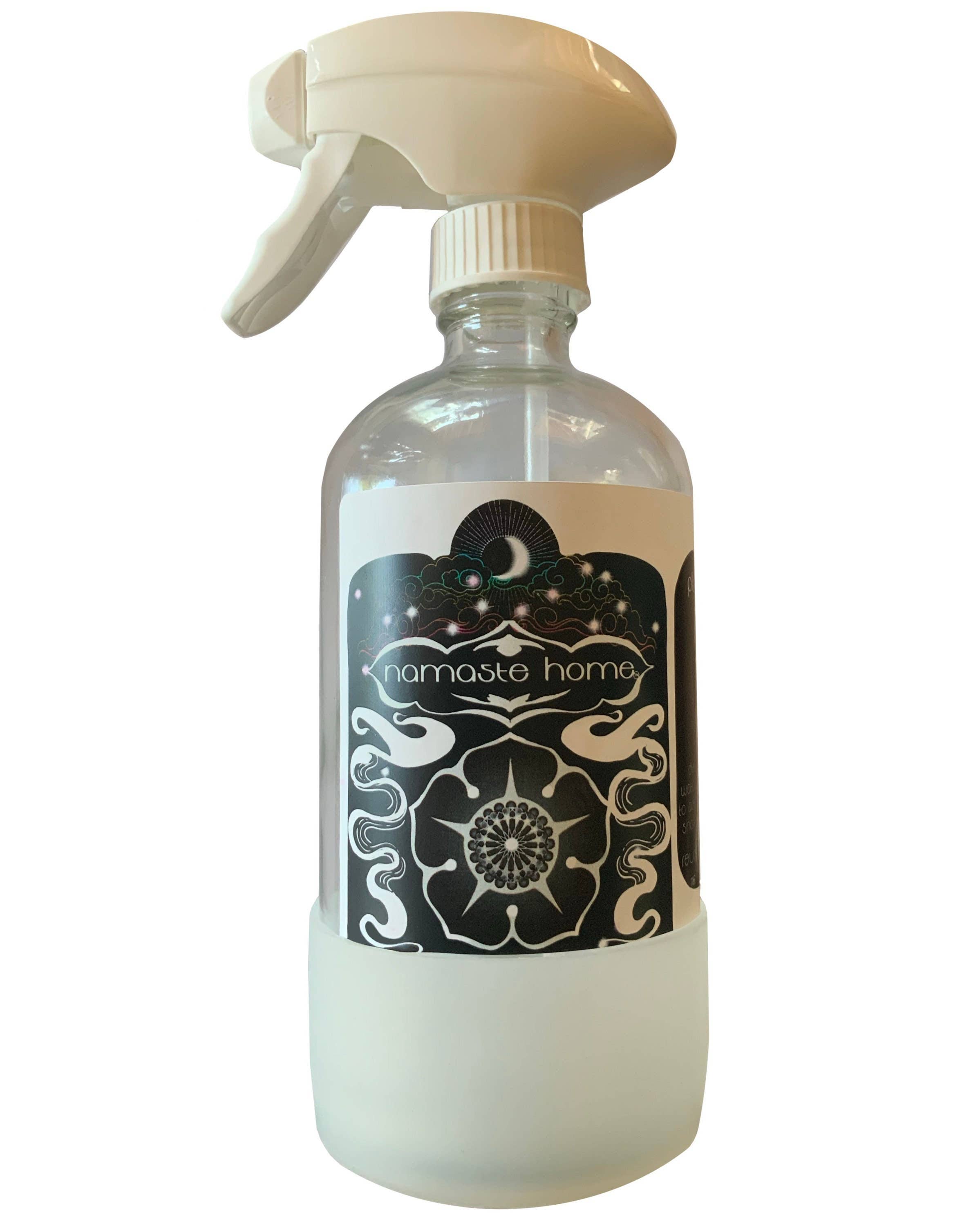 Namaste Home - Wholesale Spray Bottle - Reusable Glass Cleaning Spray Bottle by Namaste Home, features a 100% Recycled Plastic Trigger Sprayer, + Silicone Base to Prevent Breakage1