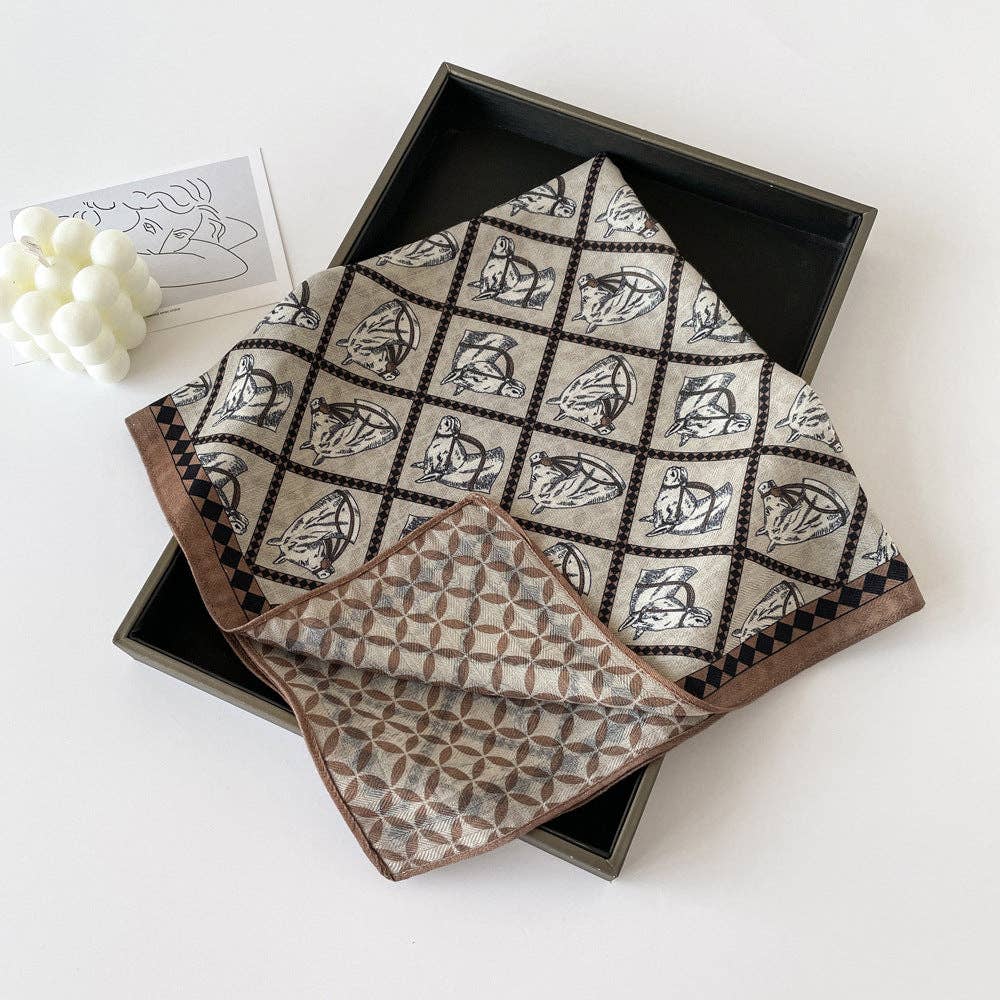 Dipped Shop - Wholesale Sjaal - Dames - Elegante Bloemenprint Lange Satijnen Sjaal DP25F9998